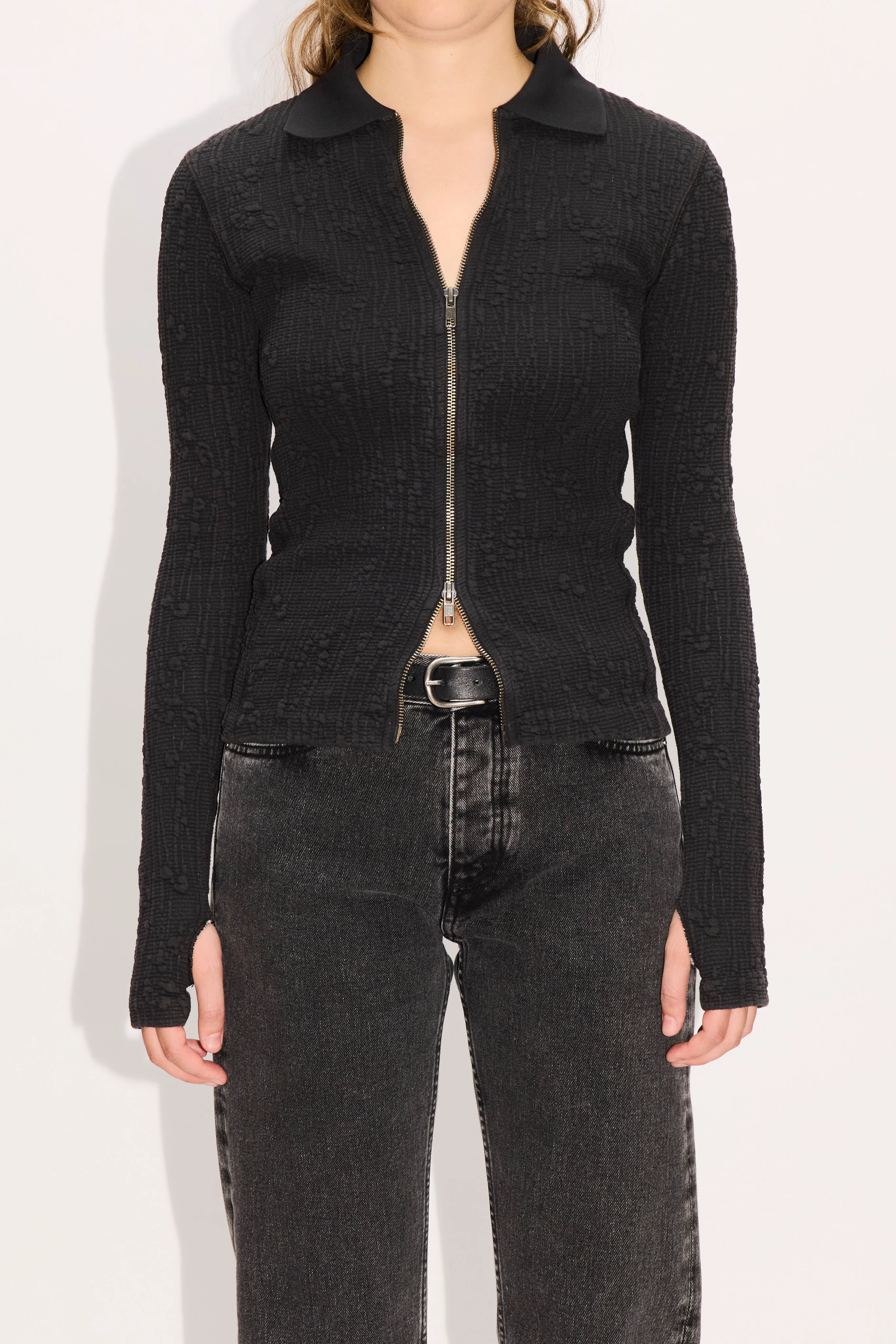 Slim-Fit Zip-Up Top - Image 2